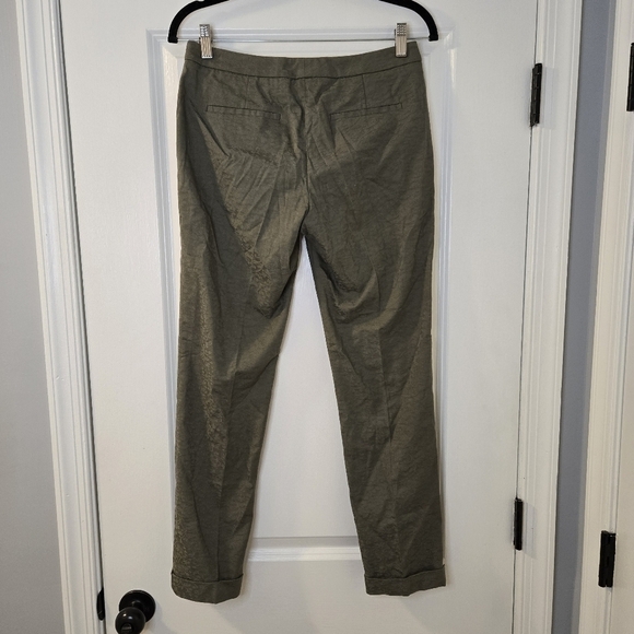 Cappellini Mid Rise Green Floral Print Dress pants Size 8 NEW - Picture 2 of 16